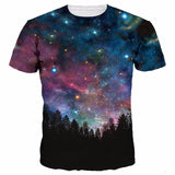 Space Galaxy 3D Print Stars Night T-shirt for Men/Women