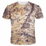 The Middle Earth World Map 3D T-shirt for Men/Women
