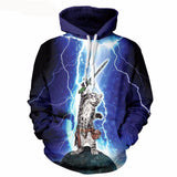 New Fashion 3D Cat Hoodie Sweatshirt For Men