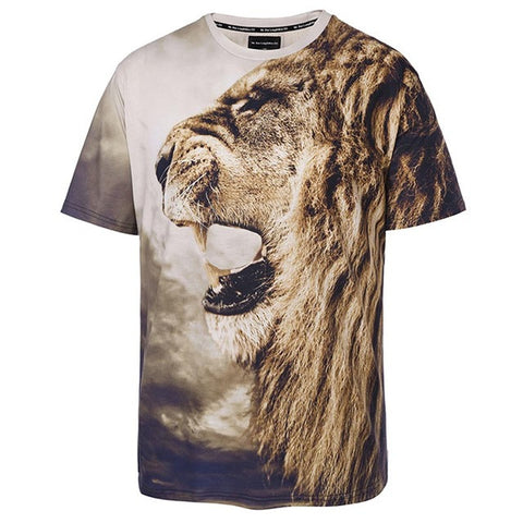 New Stylish Lion Print T-shirt for Men/Women