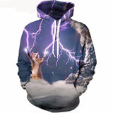New Fashion 3D Cat Hoodie Sweatshirt For Men