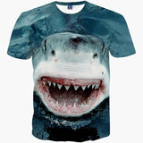 Cat, Horse, Shark, Cartoon Fashion T-Shirt for men/women