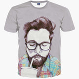 Cat, Horse, Shark, Cartoon Fashion T-Shirt for men/women