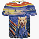 Cat, Horse, Shark, Cartoon Fashion T-Shirt for men/women