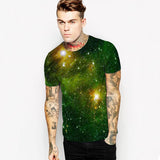 Green Space 3D Galaxy T-shirt Men/women