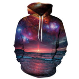 Green Space 3D Galaxy Hoodies for Men/women