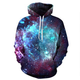 Green Space 3D Galaxy Hoodies for Men/women