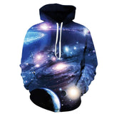 Green Space 3D Galaxy Hoodies for Men/women