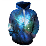 Green Space 3D Galaxy Hoodies for Men/women