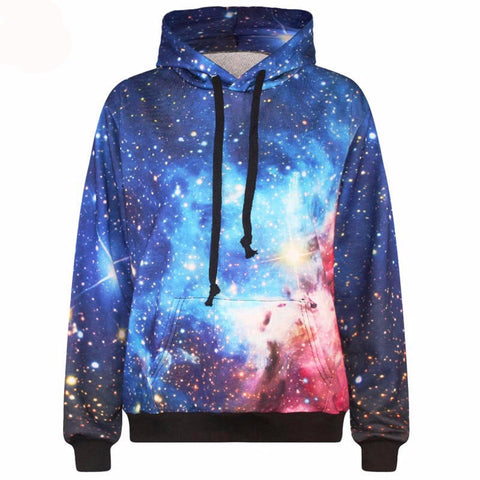 New Fashion Men's 3D sweatshirt space/galaxy print hooded hoodies
