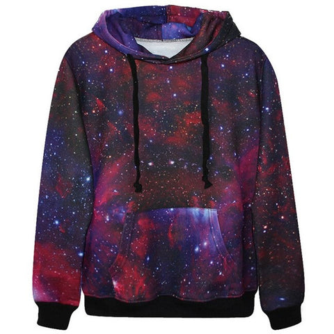 New Fashion Men's 3D sweatshirt space/galaxy print hooded hoodies