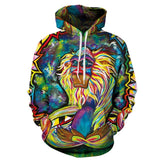 Spring Autumn Thin Clown Oil Printing Hoodies for Men/women