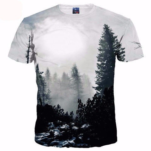 Winter Forest Trees T-Shirt for Men/Women