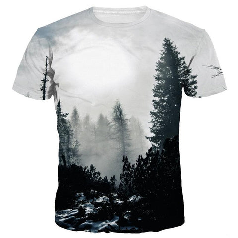 Winter Forest Trees T-Shirt for Men/Women