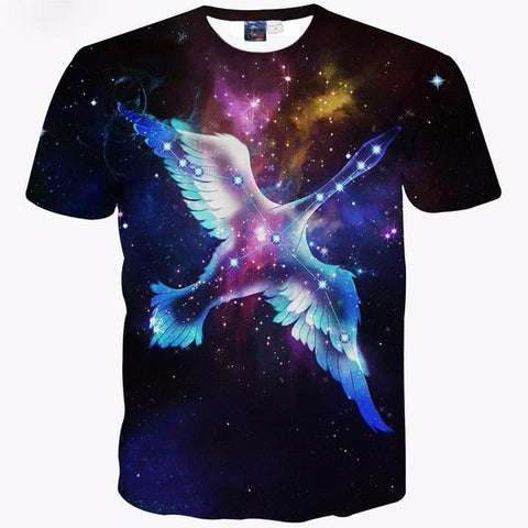 Flying Stars Swan 3D T-Shirt- Men