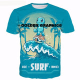 Full Print Cartoon & Animals Casual Unisex T Shirt