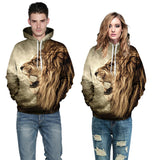 Lion Ancient Digital Printing Hoodies for Men/Women